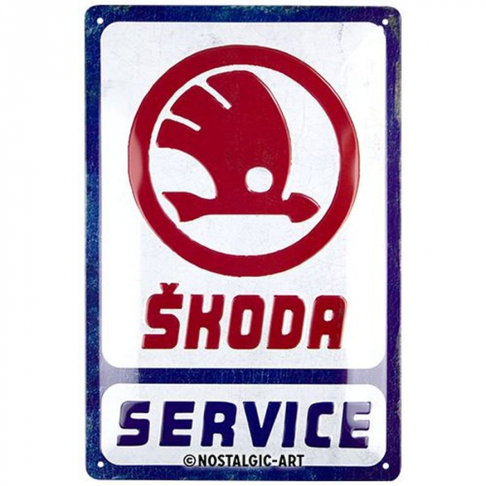 Blechschild Skoda Service 1